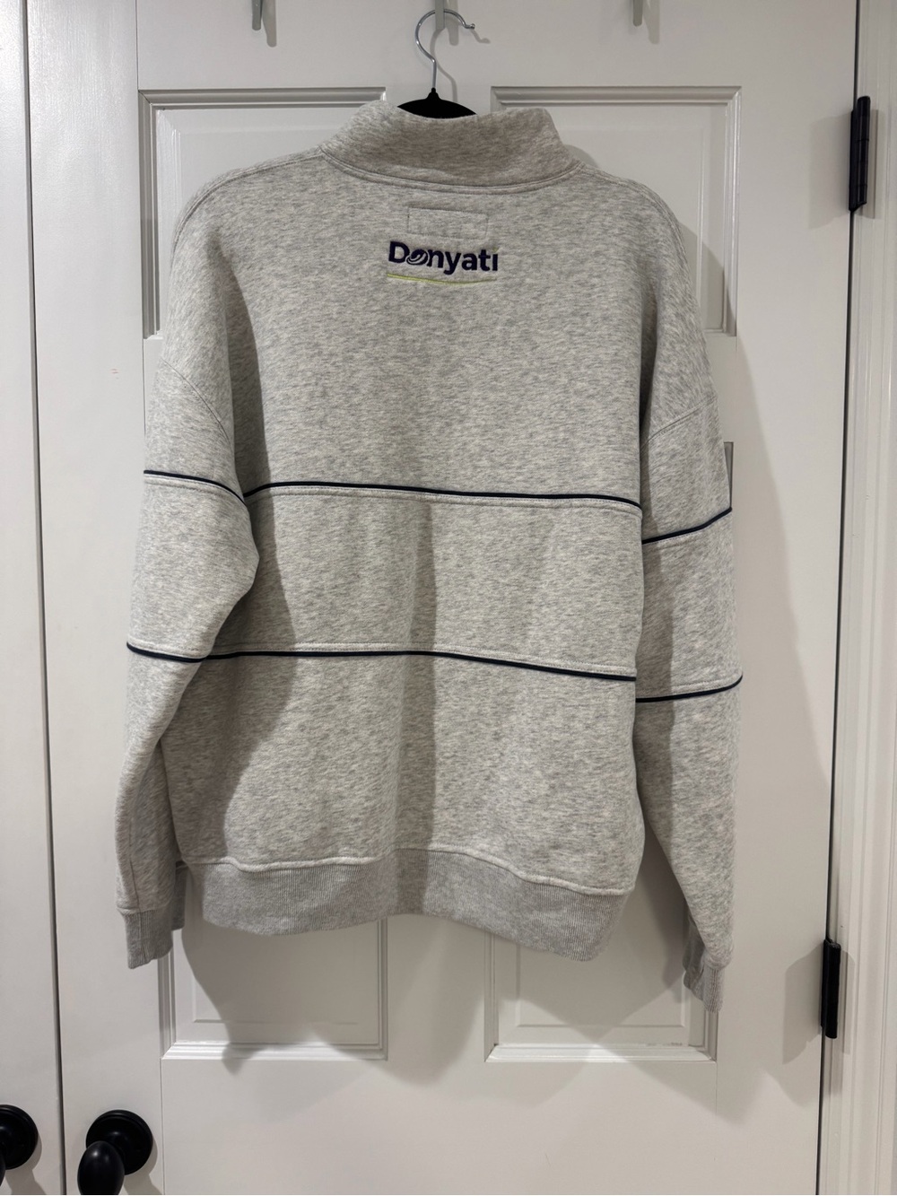 Abercrombie & Fitch Light Gray Full-Zip Sweater - Picture 3 of 3